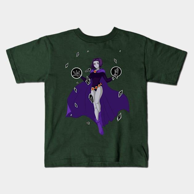 Teen Titans Raven Kids T-Shirt by Thia